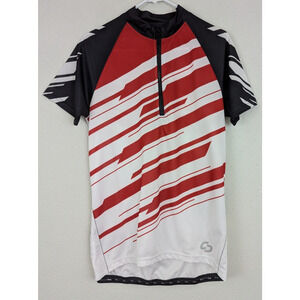 Crivit sz M Cycling Jersey ss 1/4 zip colorful print bike men 2830